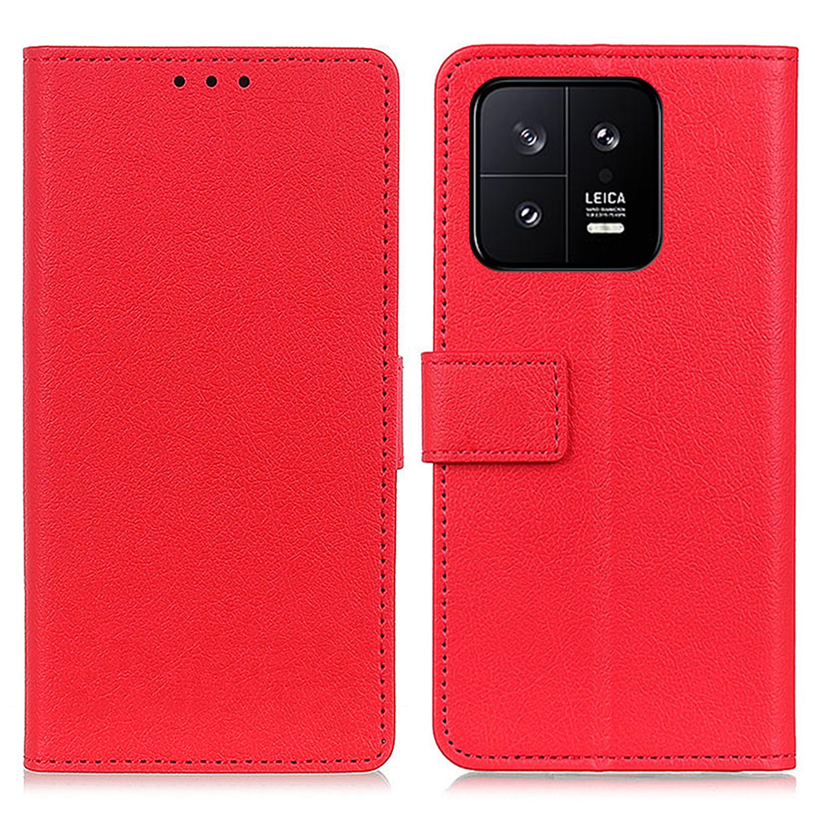 Full Protection Phone Case for Xiaomi 13 Pro 5G Textured PU Leather Stand Wallet Drop-proof Cover Full Protection Phone Case for Xiaomi 13 Pro 5G Textured PU Leather Stand Wallet Drop-proof Cover